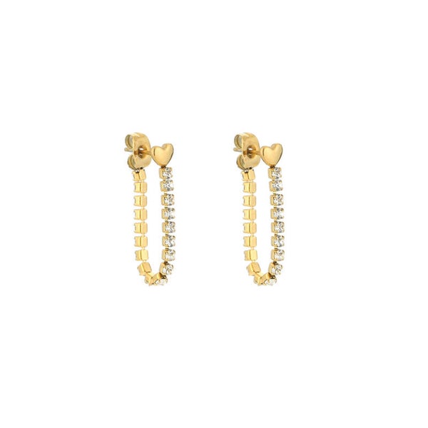 Diamant love studs