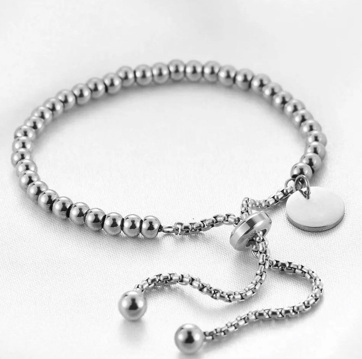 Kralen armband mini zilver