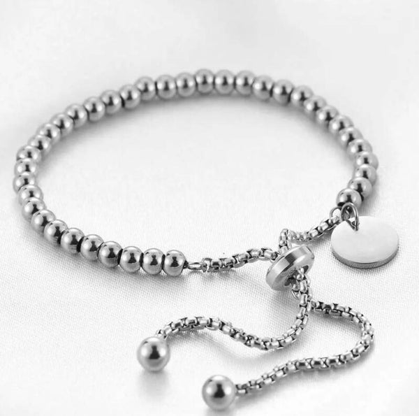 Kralen armband mini zilver