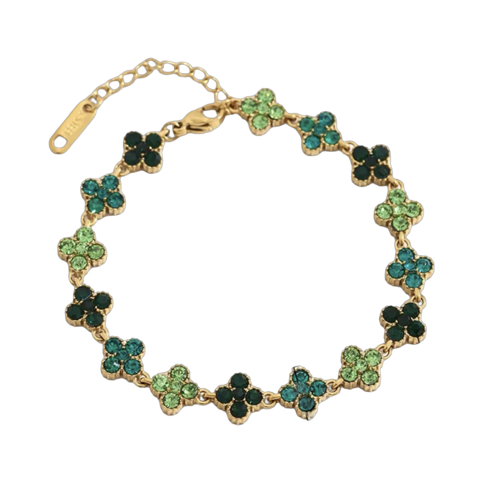 Luxe klaver armband groen