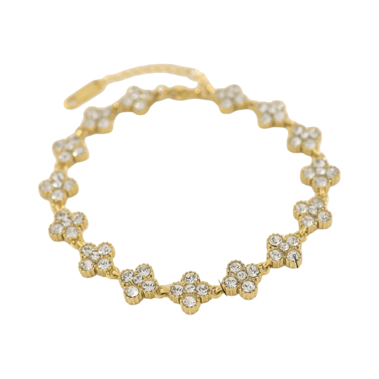 Luxe klaver armband wit