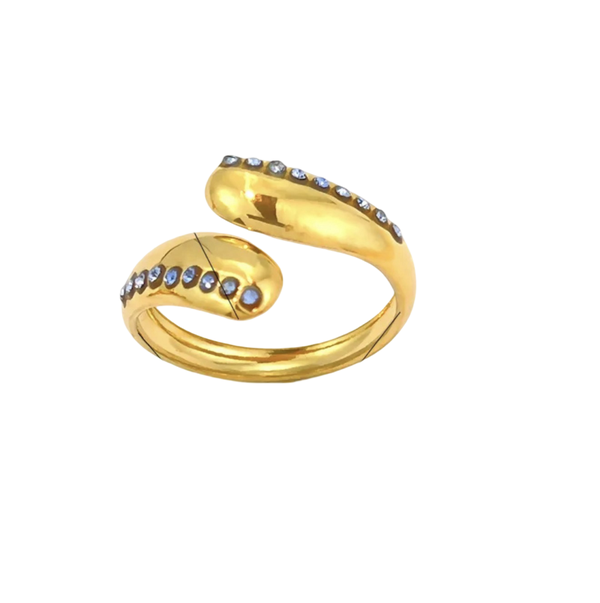 Sparkel ring licht blauw