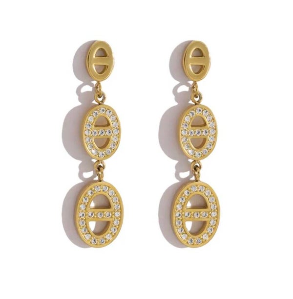 Luxe D oorbellen studs
