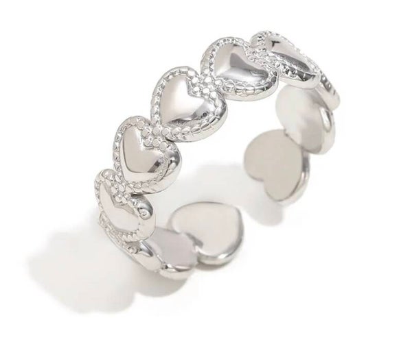 Love me more ring zilver