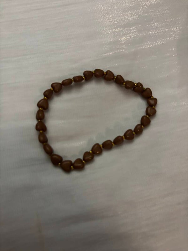 Bruine hart armband