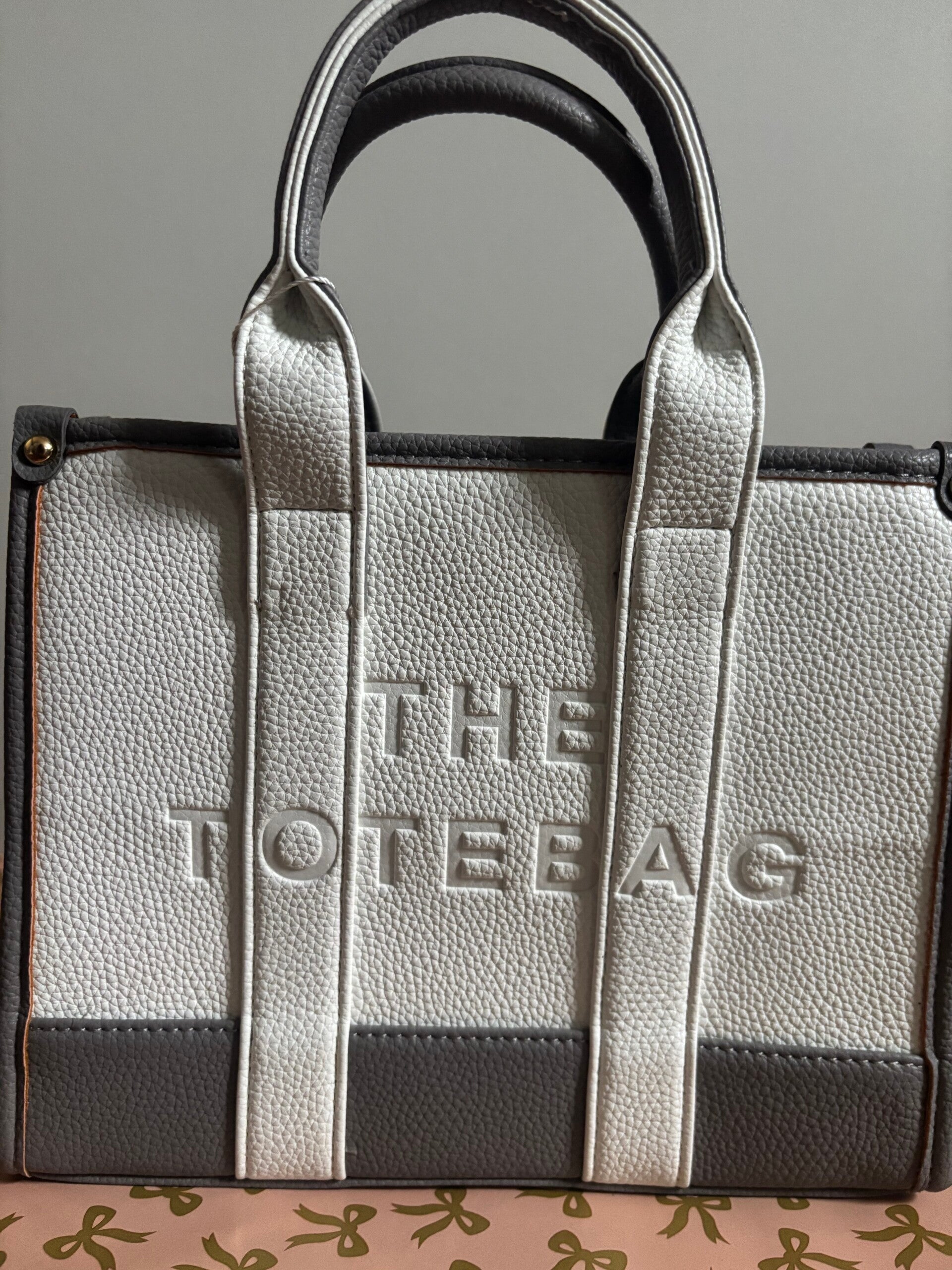 Tote bage grijs/wit