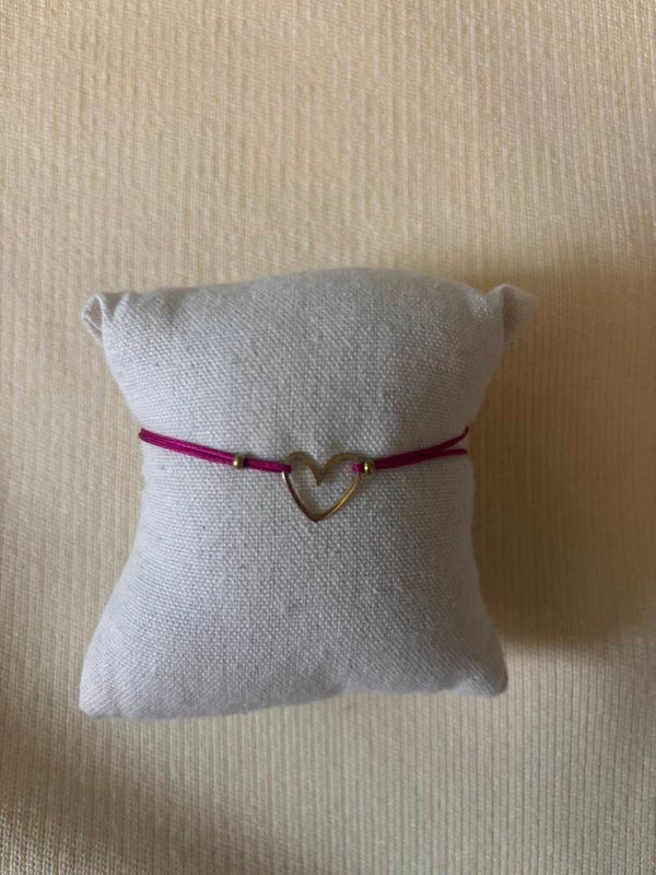 Donker roze armband