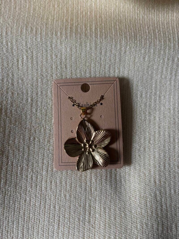 Bloem ketting goud