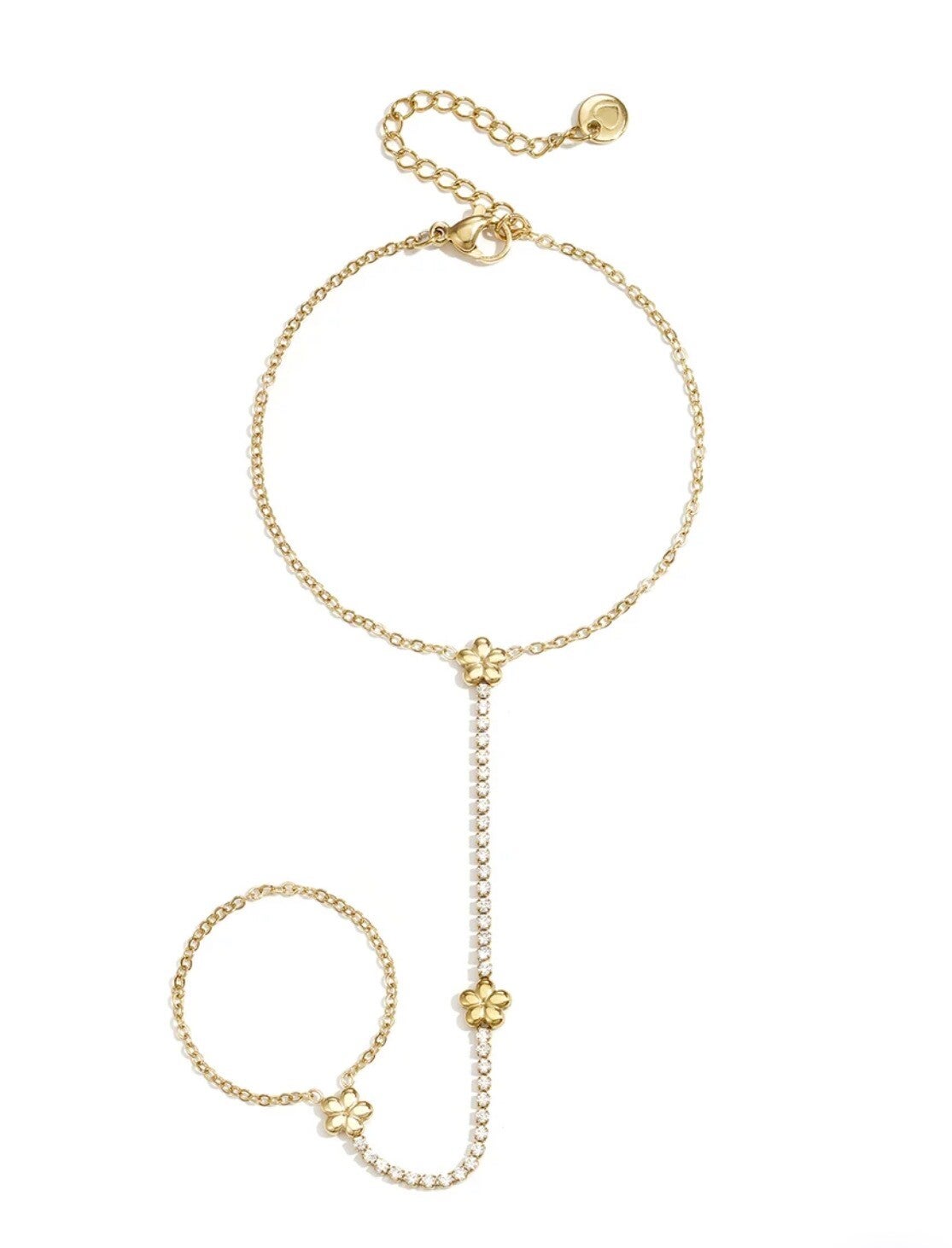 Diamant Hand chain goud