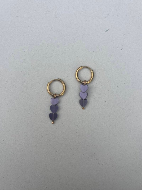 Fall in love oorbellen paars