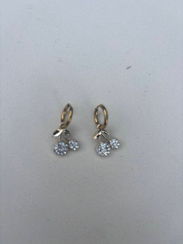 Diamant kers oorbellen