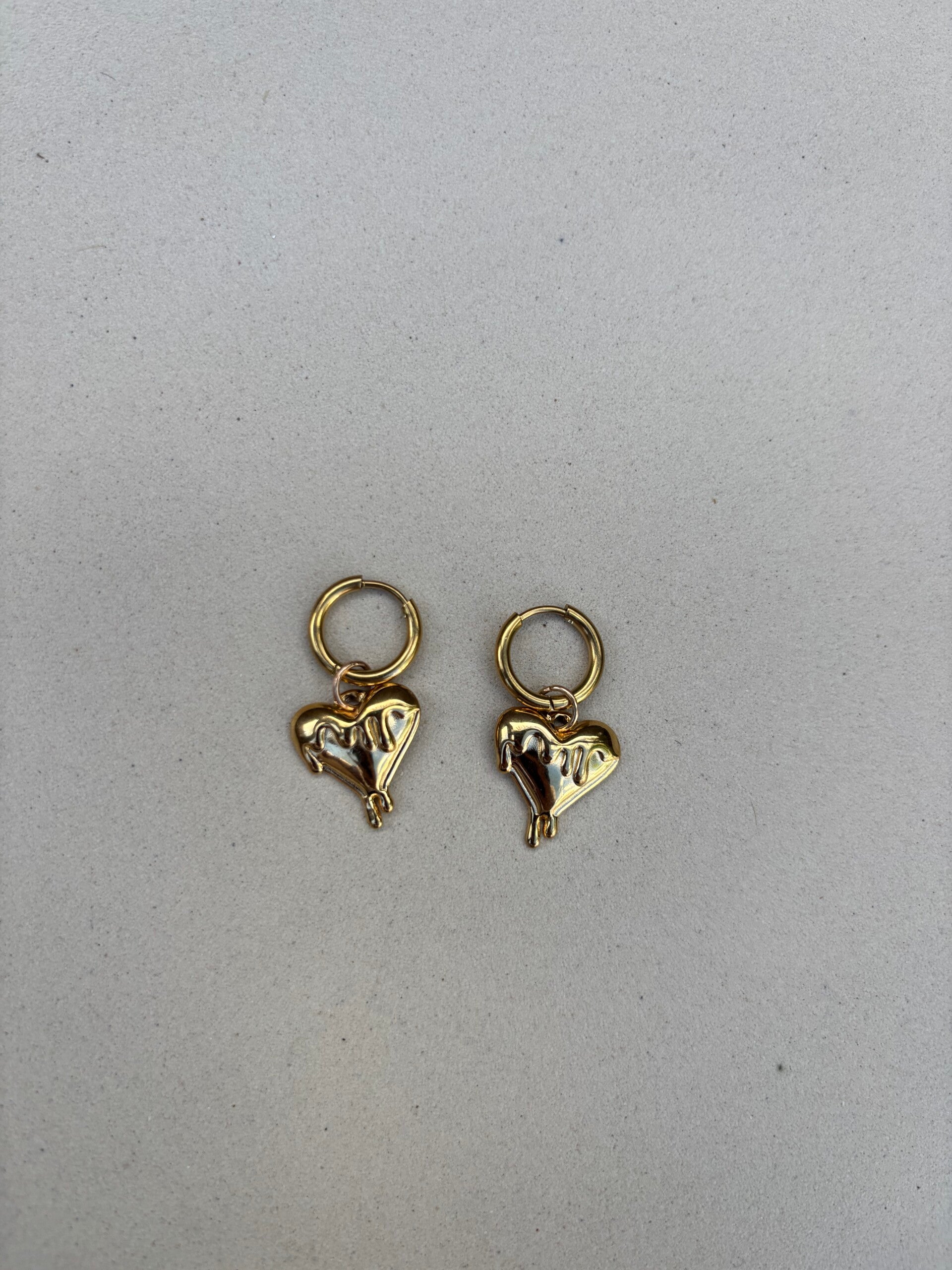 Luxe hart oorbellen