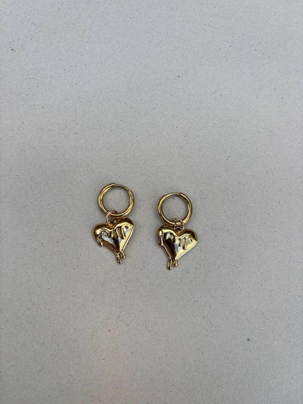 Luxe hart oorbellen