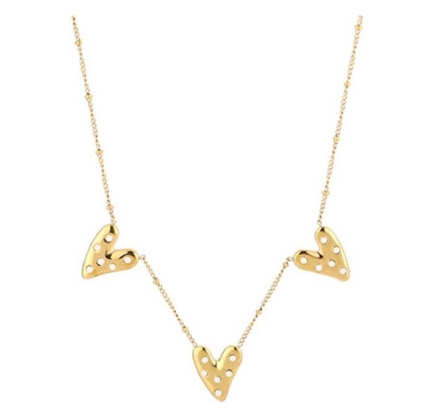 Tripple parel love ketting PRE ORDER