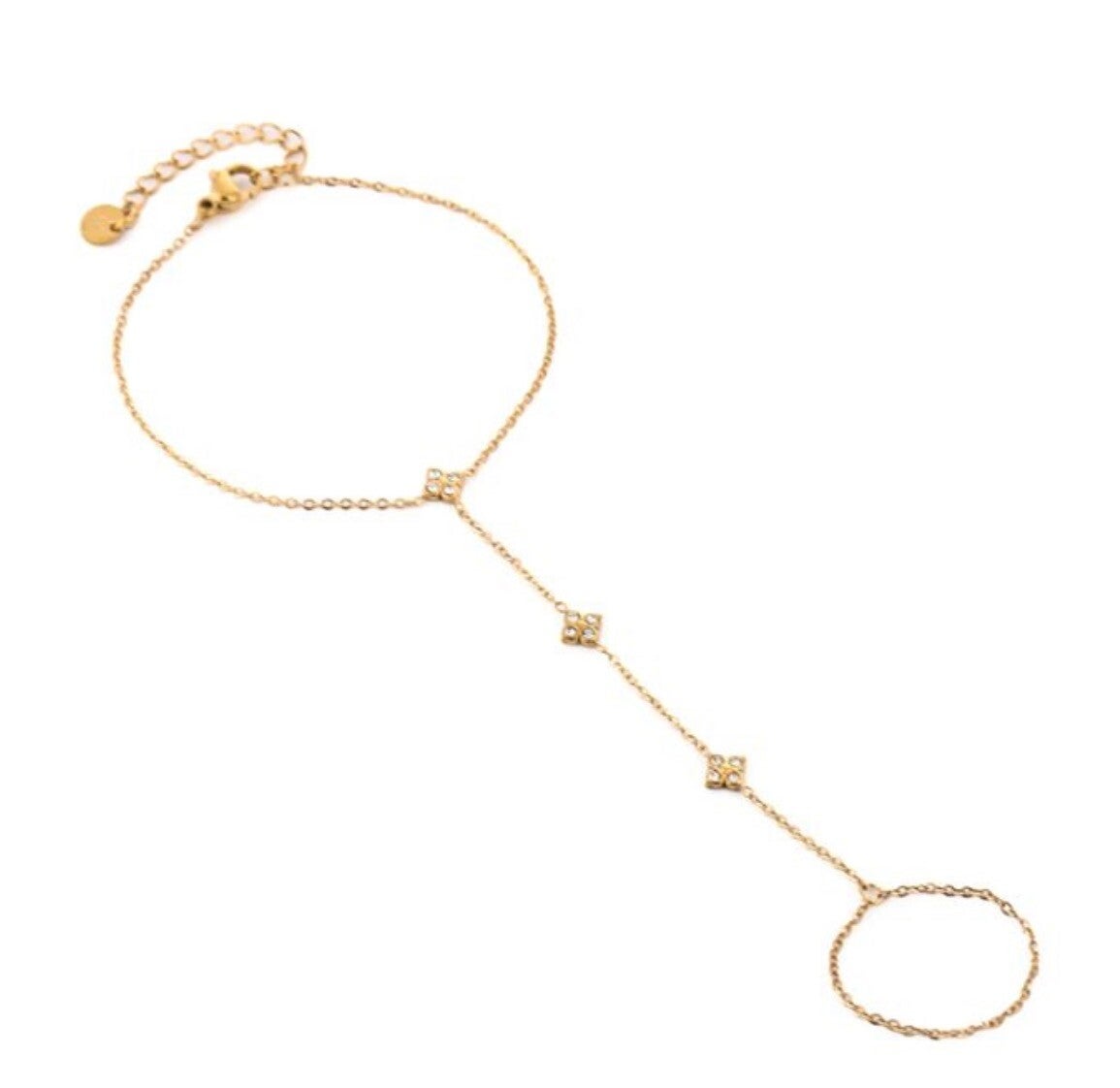 Luxe hand chain goud