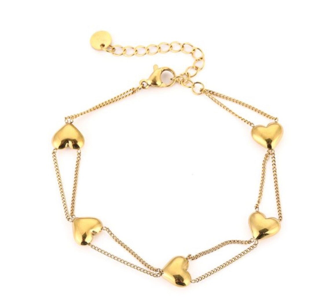 Endless love armband goud