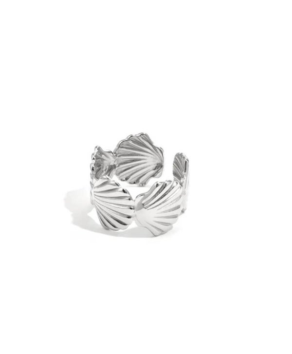 Schelp ring zilver