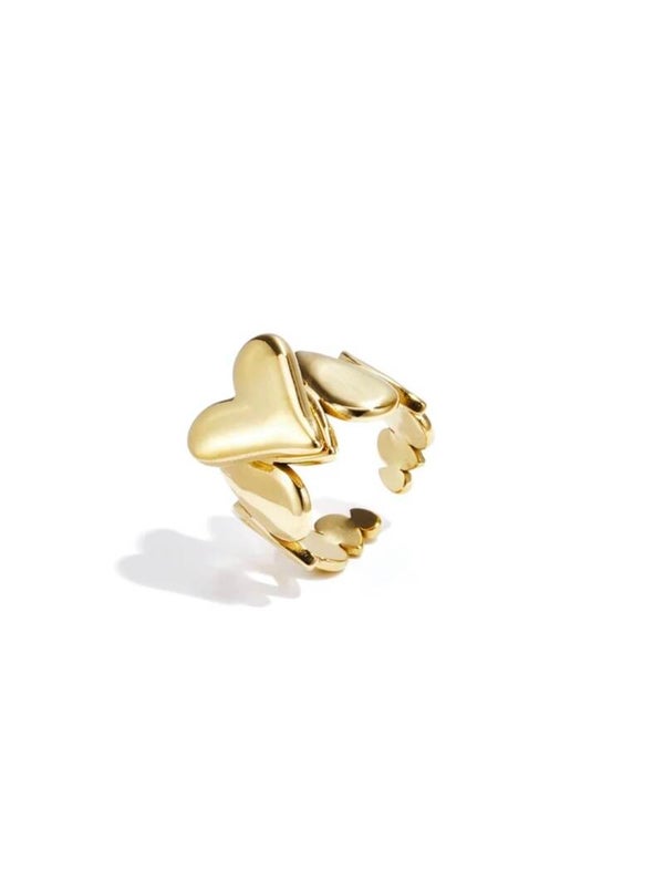 Multi love ring goud
