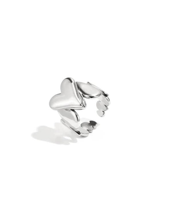Multi love ring zilver