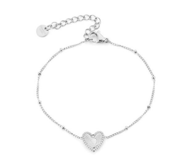Simple love armband zilver