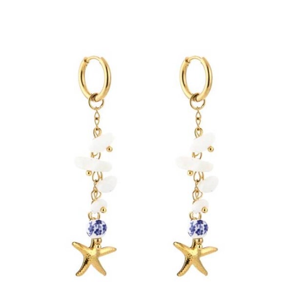 Summer seastar oorbellen