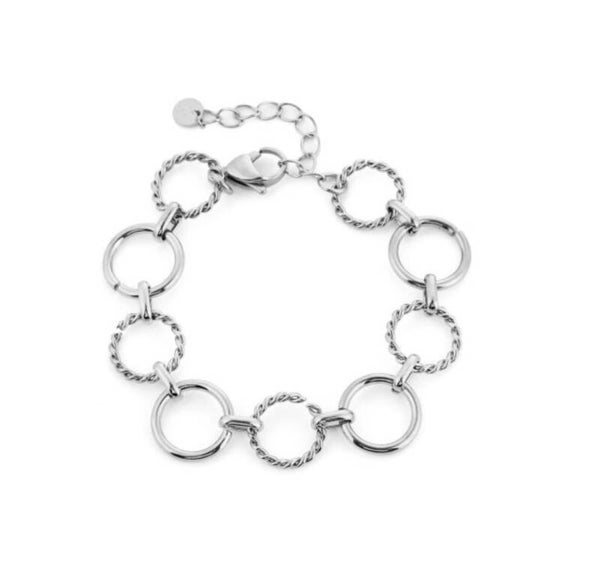 Cirkel armband zilver