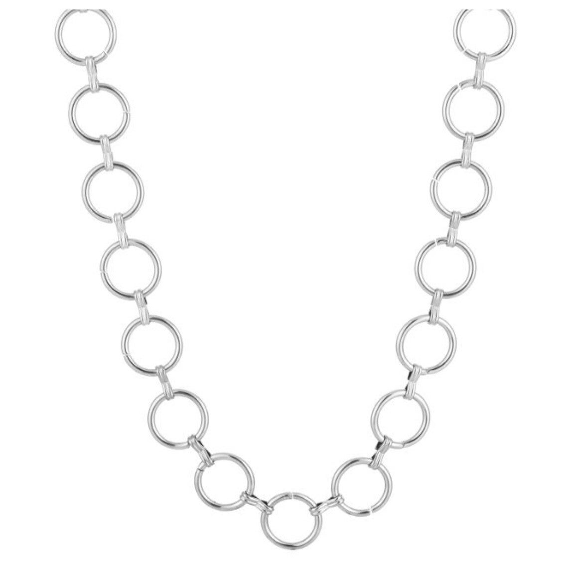 Cirkel ketting zilver