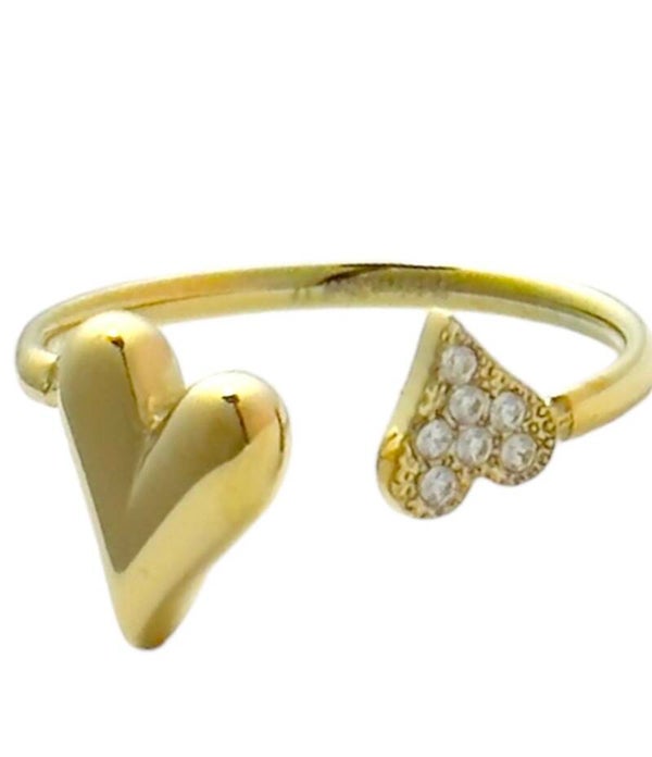 Dubbel sparkeling love ring