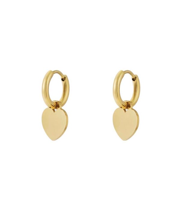 Mini love me oorbellen goud
