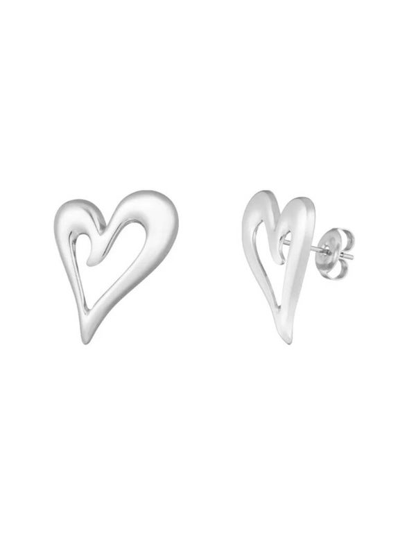 Open love studs zilver