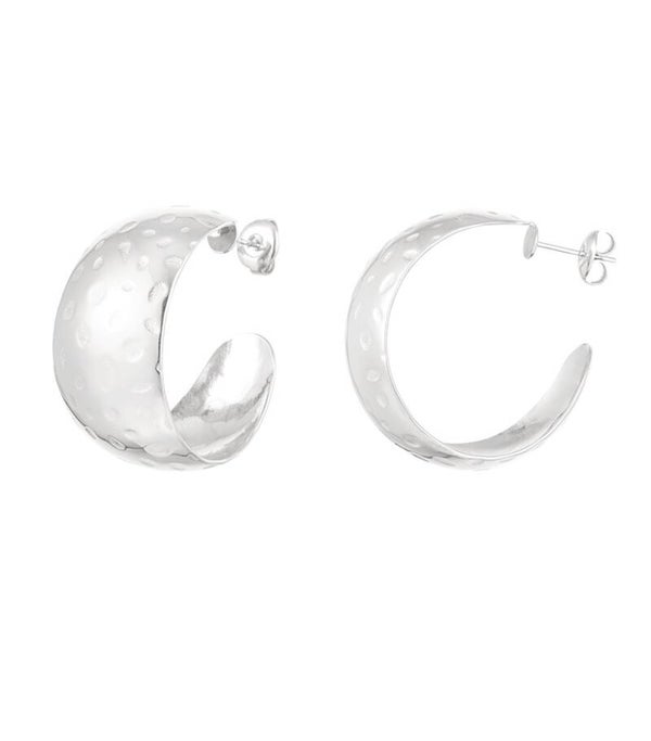 Big hoops zilver print