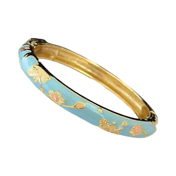 Vintage bangle licht blauw