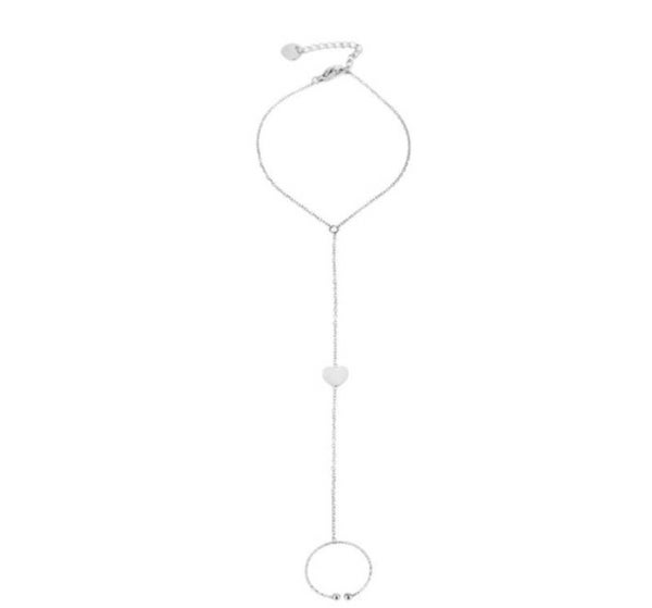 Little love hand chain zilver