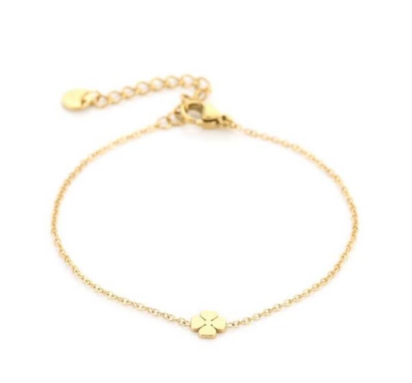 Mini klaver armband goud