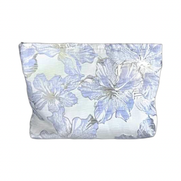 Licht blauwe flower toilettas
