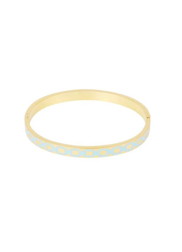 Bleu print slave bangle goud