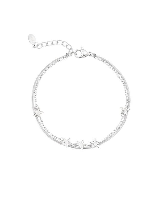 Starry layers armband zilver