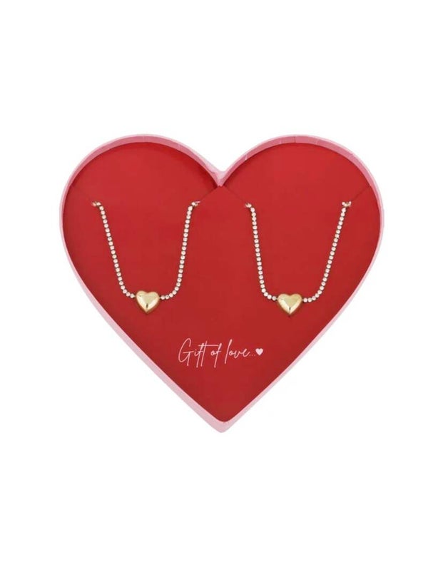 Diamant love gift set goud