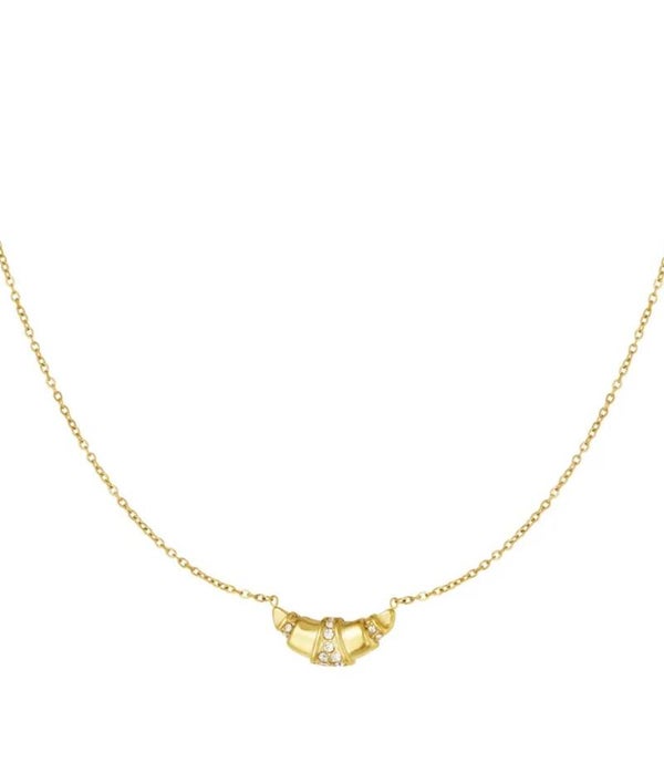 Croissant ketting goud