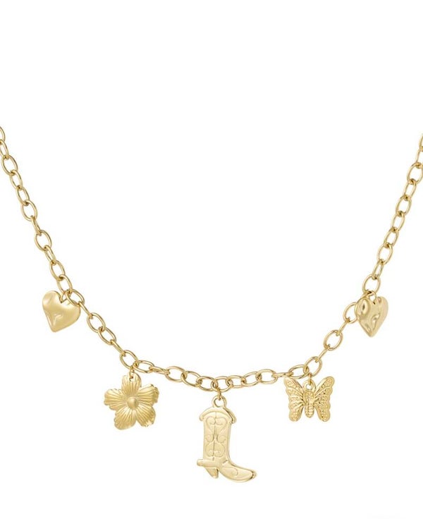Charm adventure ketting goud