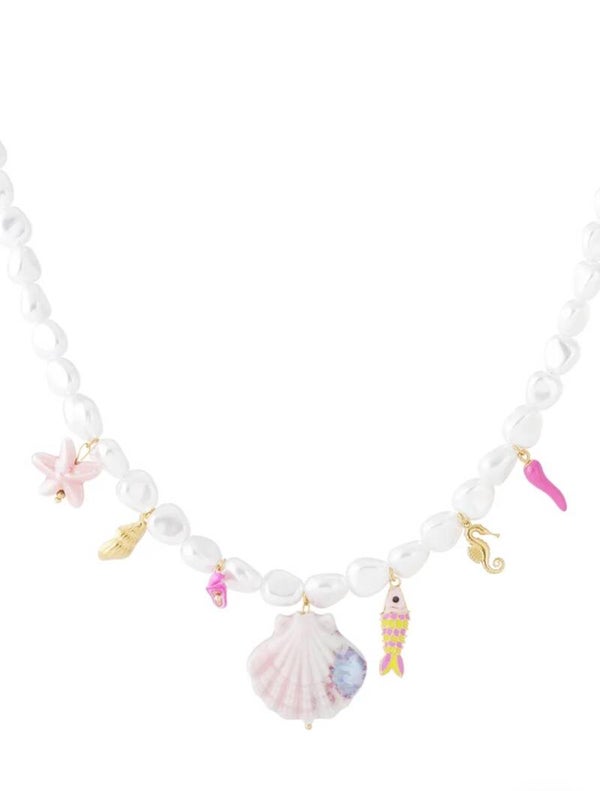 Beach ketting roze