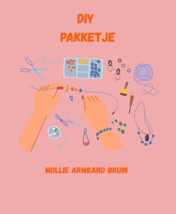 DIY pakketje bruine mollie armband