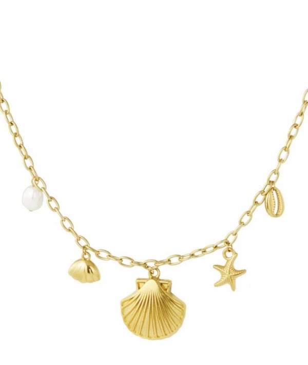 Sea charm ketting goud