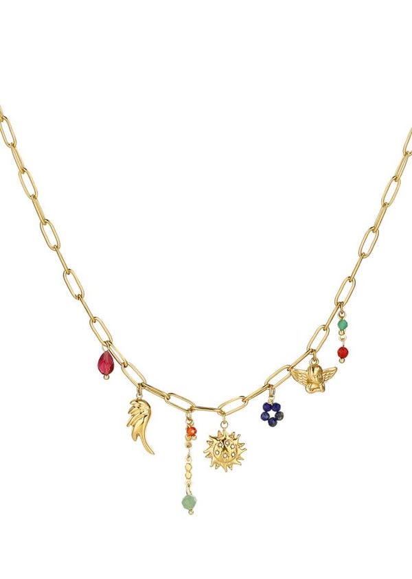 Funky festival ketting goud