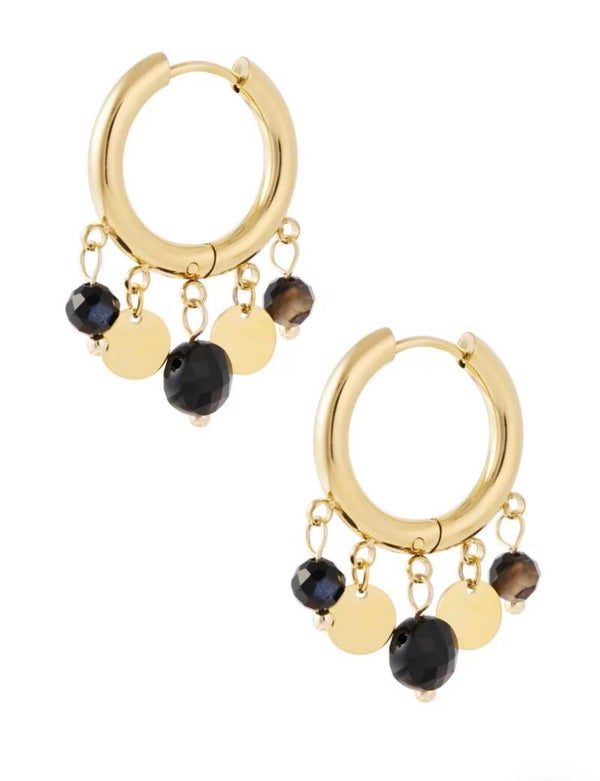 Black Coins oorbellen