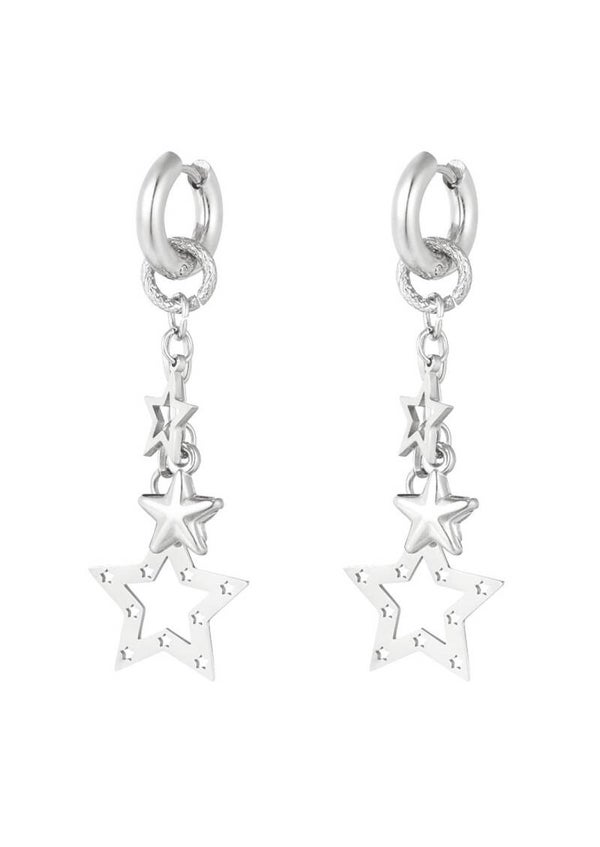 Star oorbellen zilver