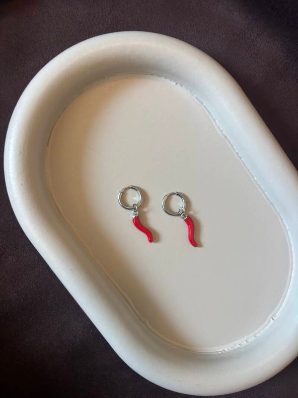 Peper oorbellen zilver