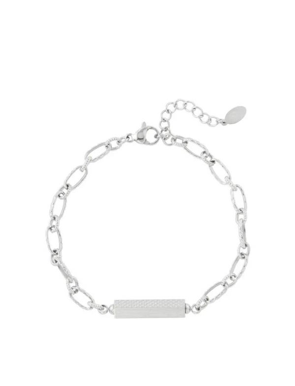 Link armband zilver