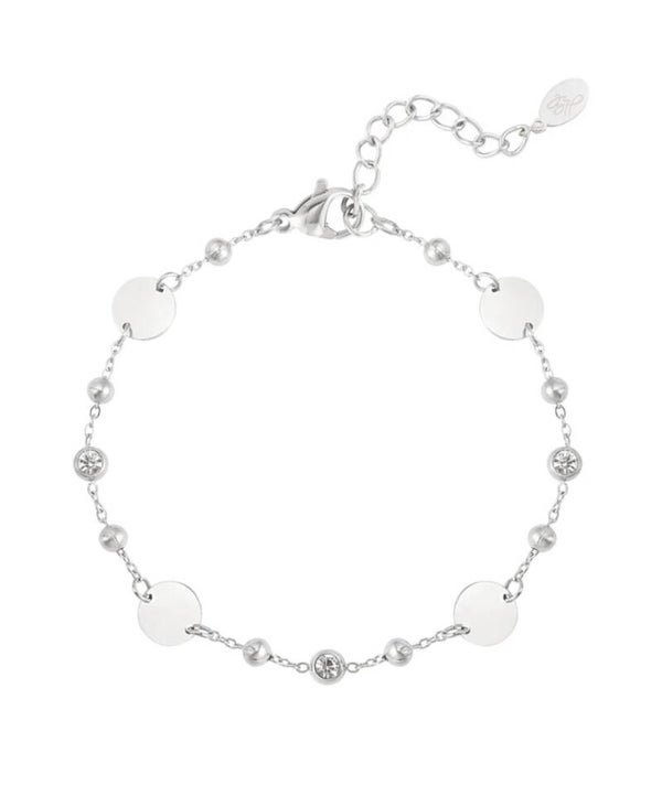 Round party armband zilver