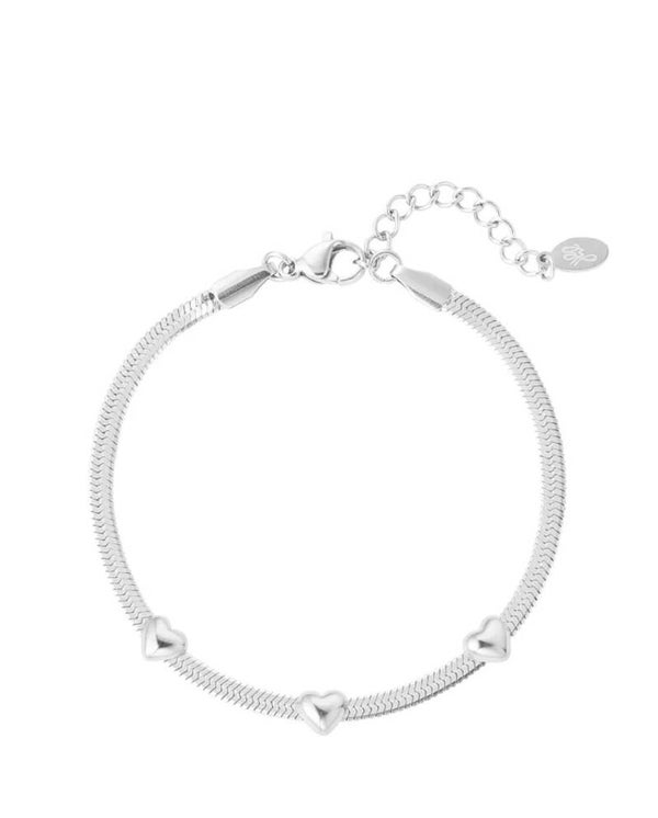 Triple the love armband zilver